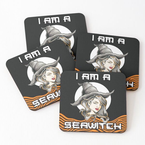 Item preview, I am a Seawitch with Long Wavey Hair - Orange Moon designed and sold by NoMatterLab.