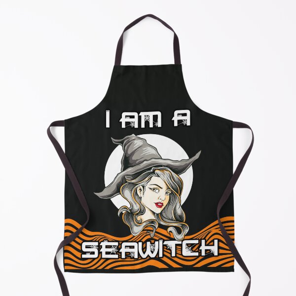 Item preview, I am a Seawitch with Long Wavey Hair - Orange Moon designed and sold by NoMatterLab.