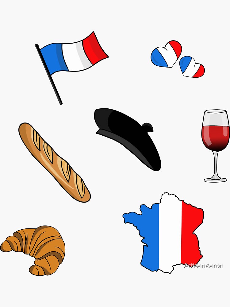 Thumbnail 3 of 3, Sticker, French sticker pack designed and sold by ArtisanAaron.