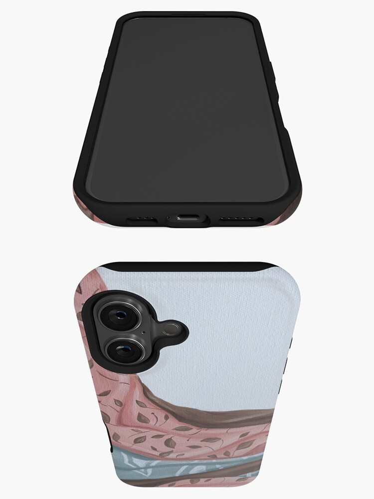 Aperçu 3 sur 4. Coque iPhone avec l'œuvre Tableau de tissus à motifs créée et vendue par mallorybernard.