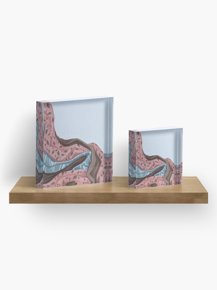 Aperçu 4 sur 5. Bloc acrylique avec l'œuvre Tableau de tissus à motifs créée et vendue par mallorybernard.