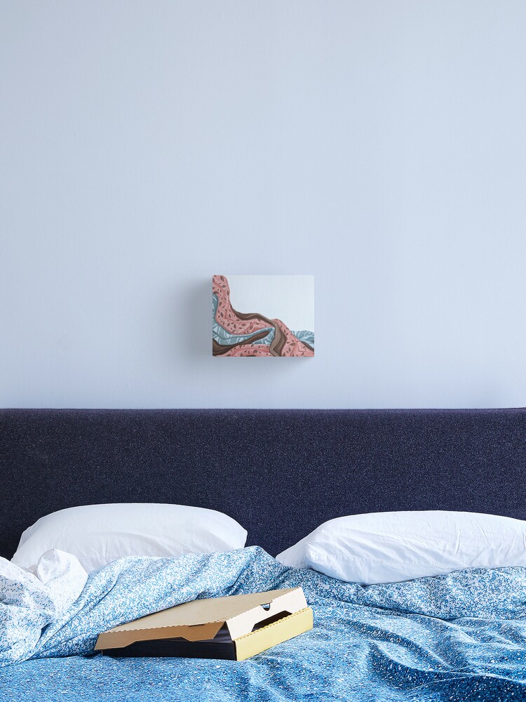 Aperçu 1 sur 3. Impression sur toile avec l'œuvre Tableau de tissus à motifs créée et vendue par mallorybernard.