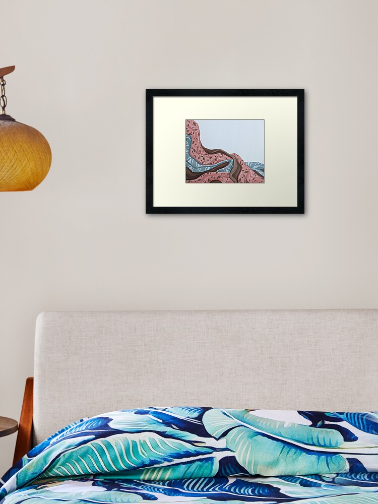 Aperçu 1 sur 7. Impression encadrée avec l'œuvre Tableau de tissus à motifs créée et vendue par mallorybernard.
