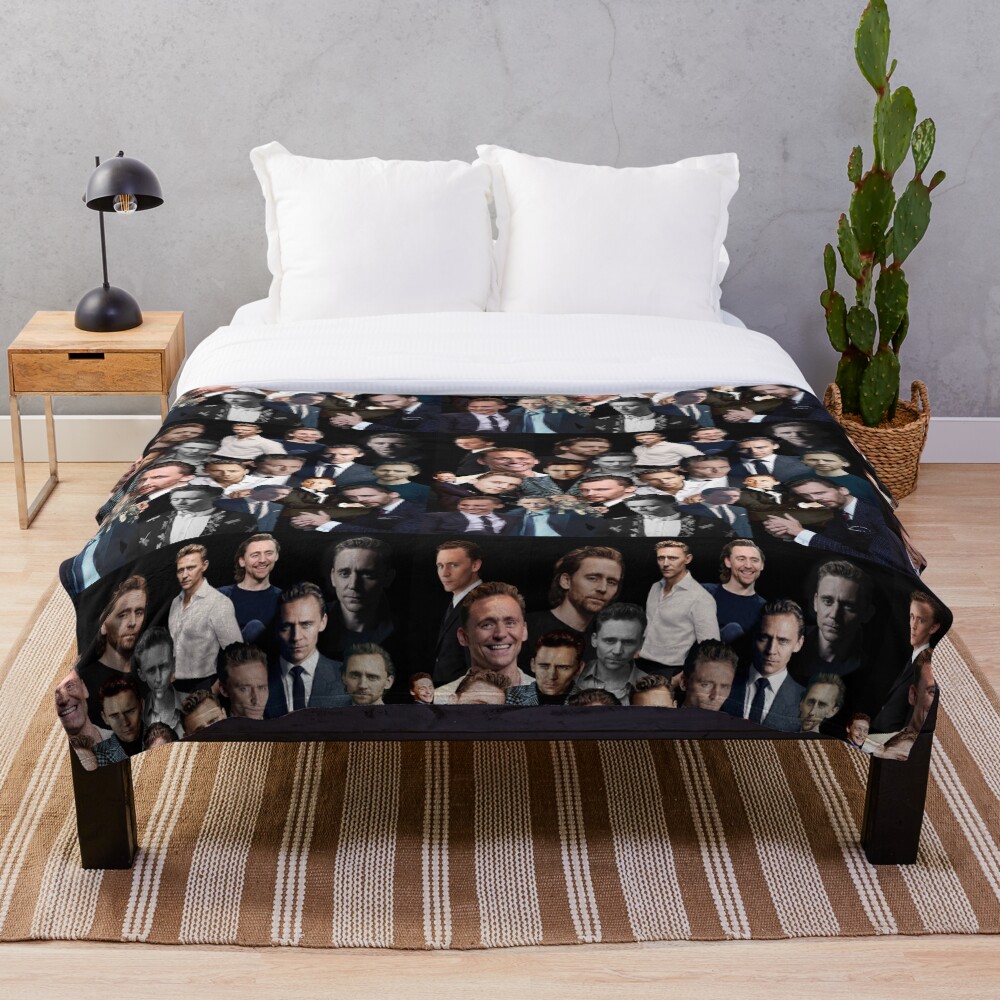 "Tom Hiddleston Sexy Collage " Throw Blanket for Sale by FranChambers
