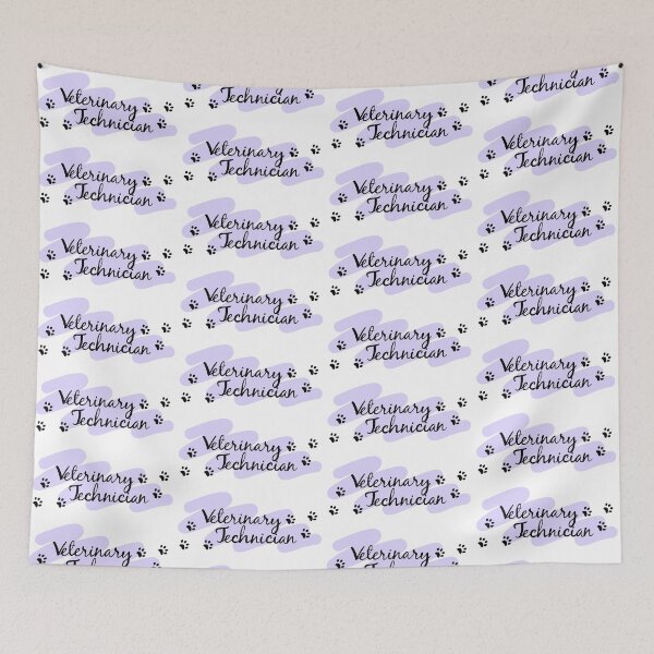Item preview, Veterinary Technician (purple with paws) designed and sold by Vet-Obsess.