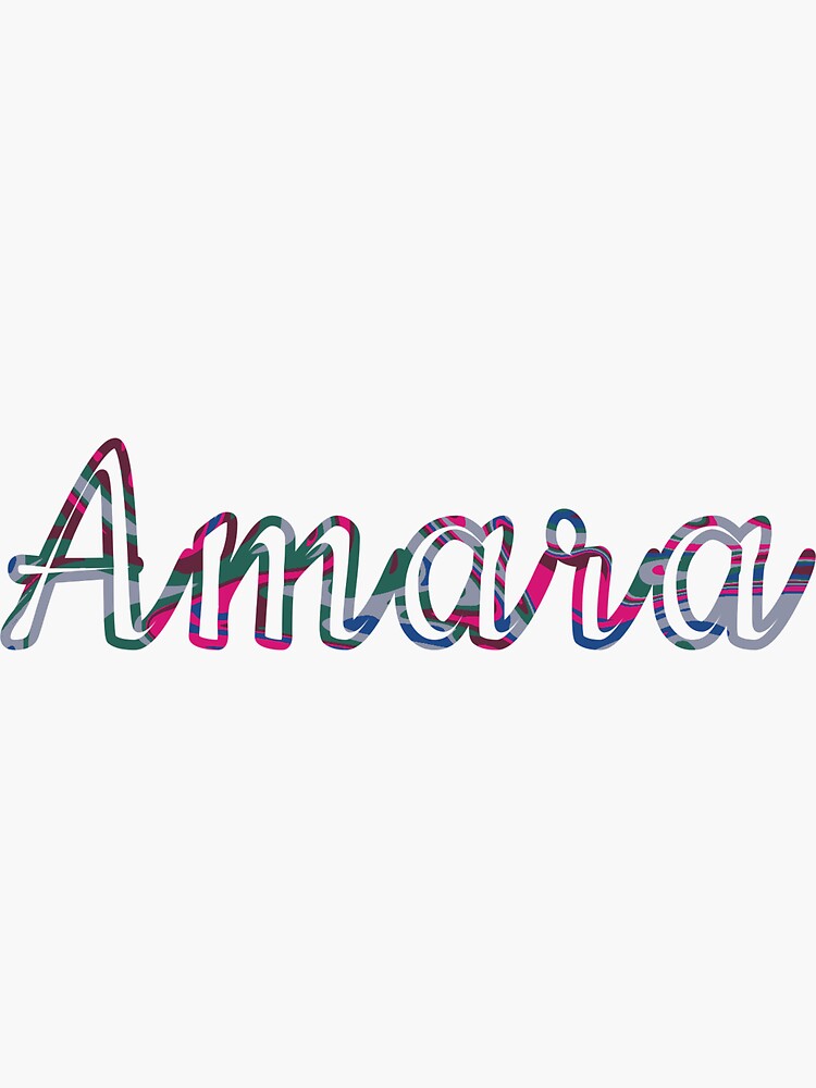 amara-name-sticker-sticker-for-sale-by-uni-hannah-corn-redbubble