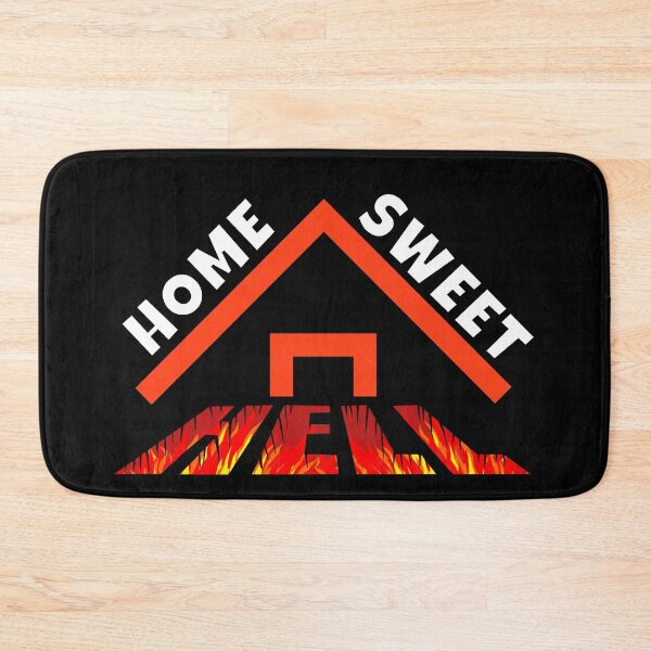 Item preview, Home sweet burning hell - White, red and orange designed and sold by Try-It.