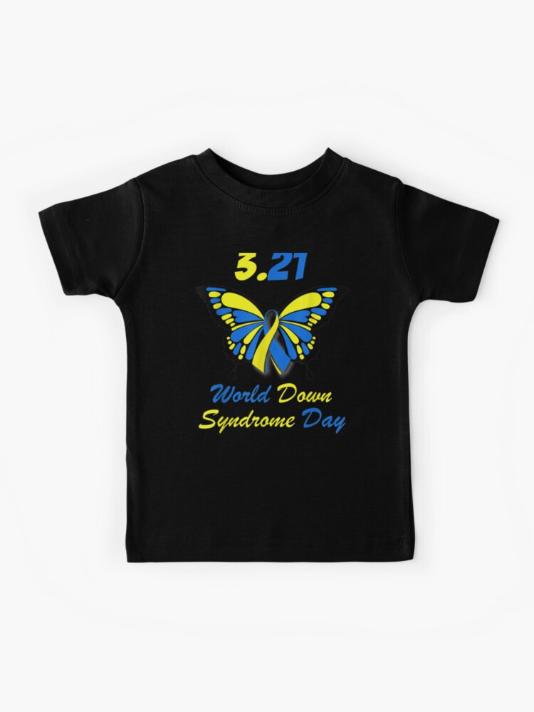 Down Syndrome Awareness Butterfly T-Shirt 21 March Tee Down Syndrome Awareness Butterfly T-Shirt 21 March Tee