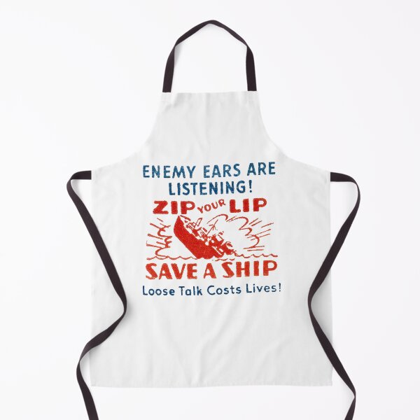 Item preview, WWII Zip Your Lip, Save a Ship designed and sold by historicimage.