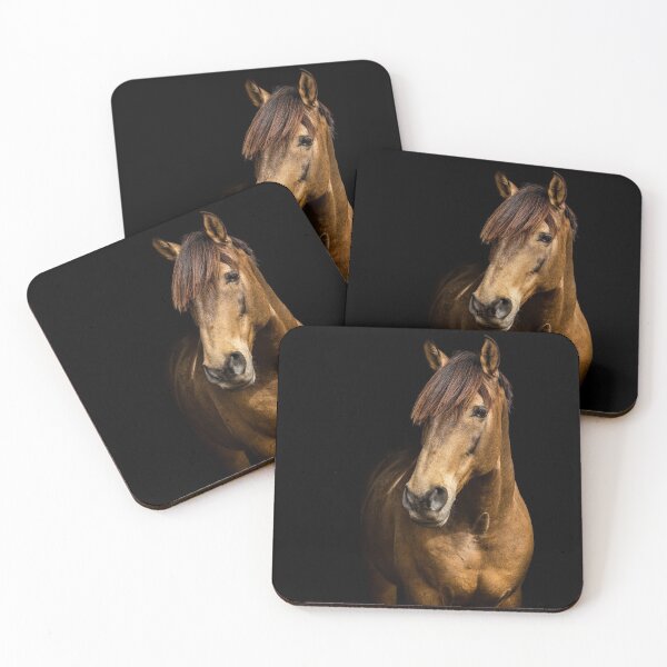 Item preview, Portrait of a golden colored Lusitano horse, with black background. designed and sold by AylaHarbich.