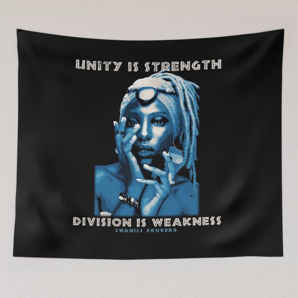 Item preview, Unity is Strength, Division is Weakness, African, Swahili Proverb designed and sold by Proverbial Wisdom Design.