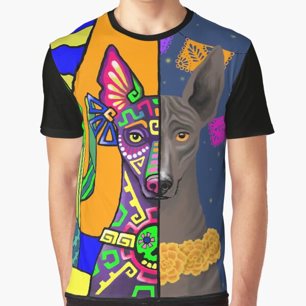 Vista previa del artículo con la obra «Xolo Prehispánico», diseñado y vendido por TsapunDariaArt.
