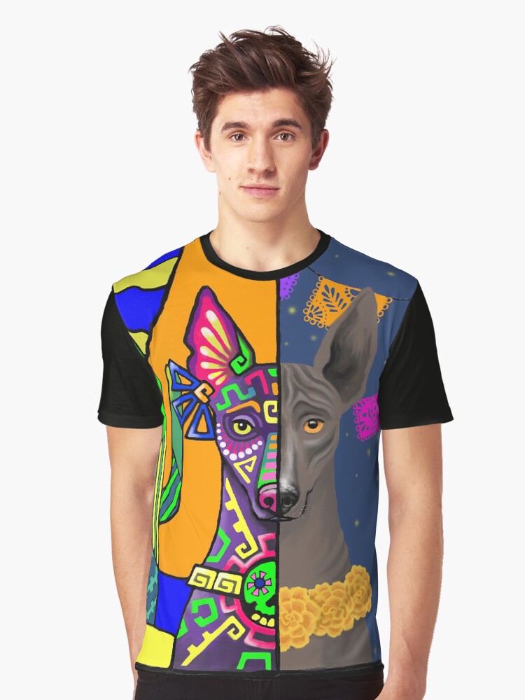 Imagen 1 de 5, Camiseta gráfica con la obra Xolo Prehispánico, diseñada y vendida por TsapunDariaArt.
