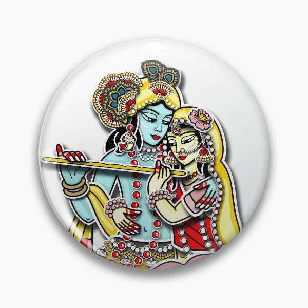 Item preview, Radha Krishna in Moon Night designed and sold by GundicaArt.