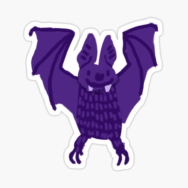 A purple bat Sticker