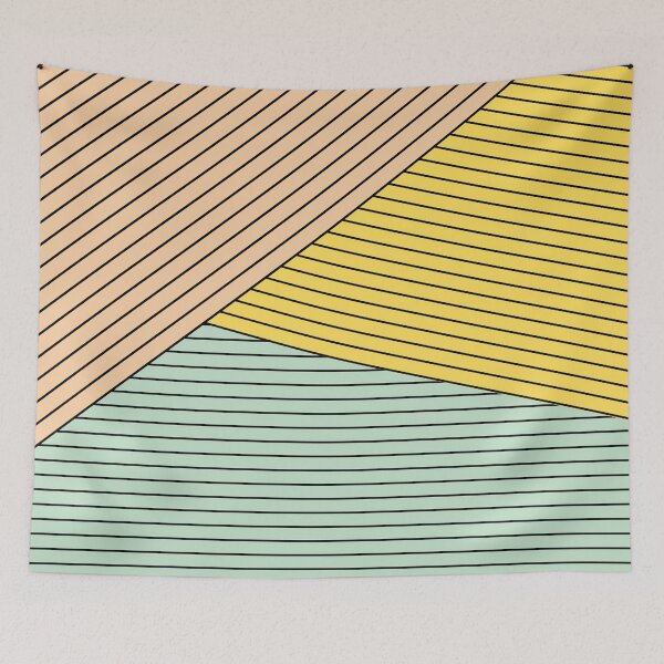 Item preview, Strips beige, yellow, green  designed and sold by IONcreatION.