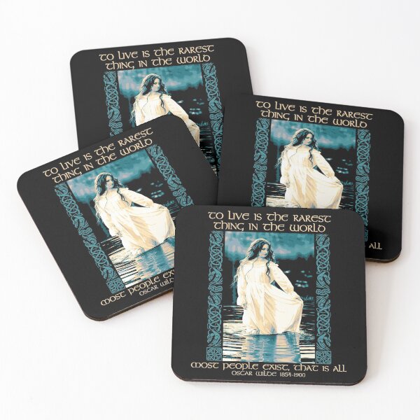Item preview, To Live is the Rarest Thing in the World, Celtic, Irish Proverb, Oscar Wilde Quote, Celtic Gift designed and sold by Proverbial Wisdom Design.