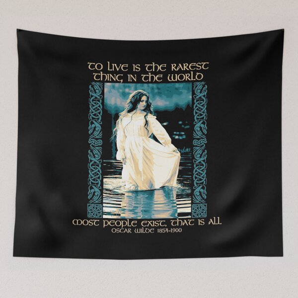 Item preview, To Live is the Rarest Thing in the World, Celtic, Irish Proverb, Oscar Wilde Quote, Celtic Gift designed and sold by Proverbial Wisdom Design.