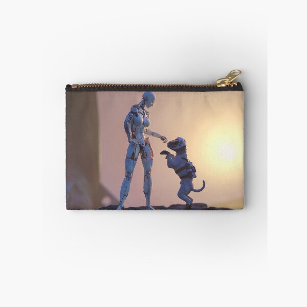 Item preview, a robot playing with a dog on the surface of Mars  designed and sold by Mike Kiev art.
