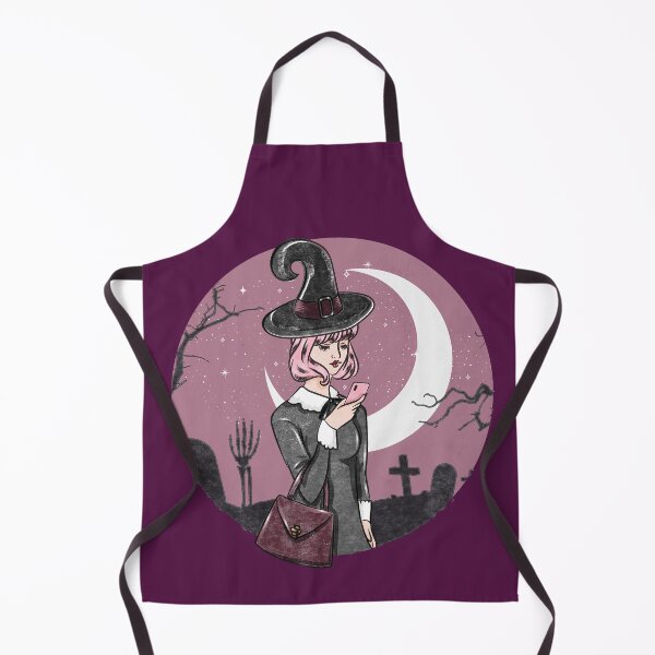 Item preview, Modern Witch in Graveyard on Cellphone designed and sold by SquishStitches.