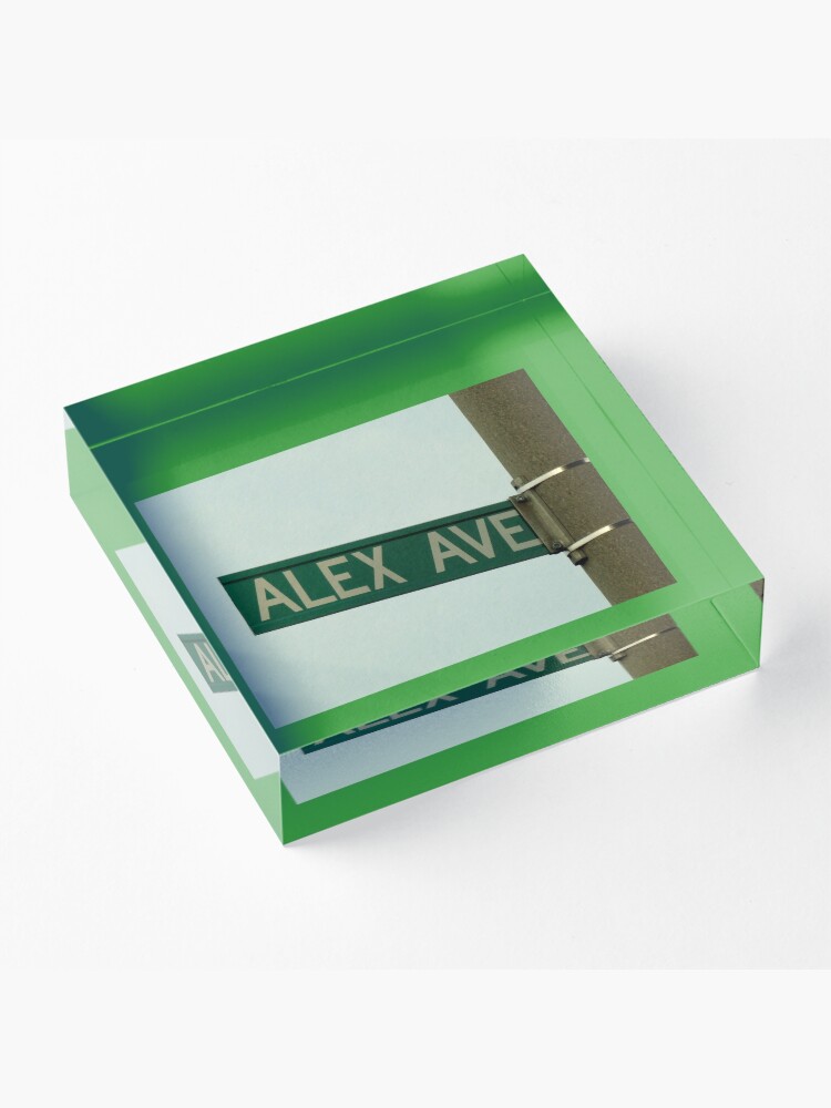 Alternate view of Alex, Alex magnet, Alex sticker, Alex mask, Alex mug Acrylic Block