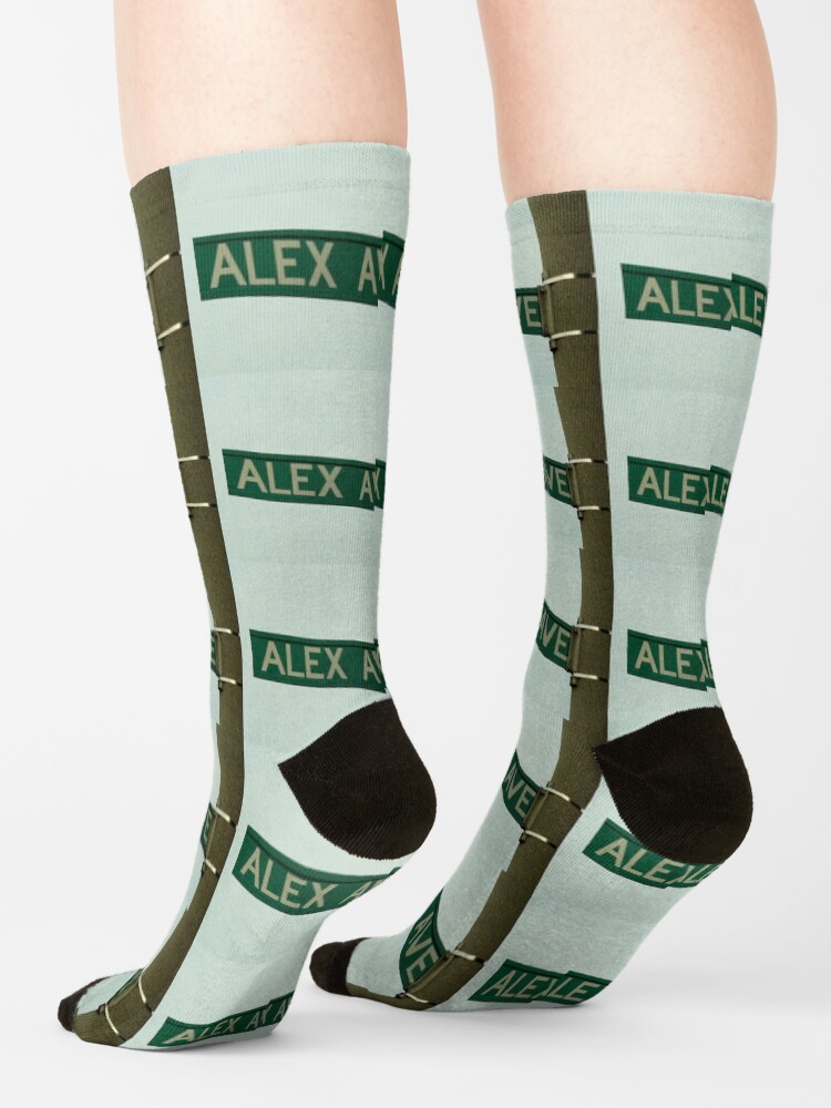 Alternate view of Alex, Alex magnet, Alex sticker, Alex mask, Alex mug Socks