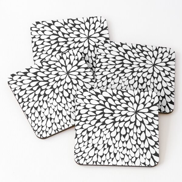 Item preview, Pinched flower Droplets White designed and sold by REFCreative.
