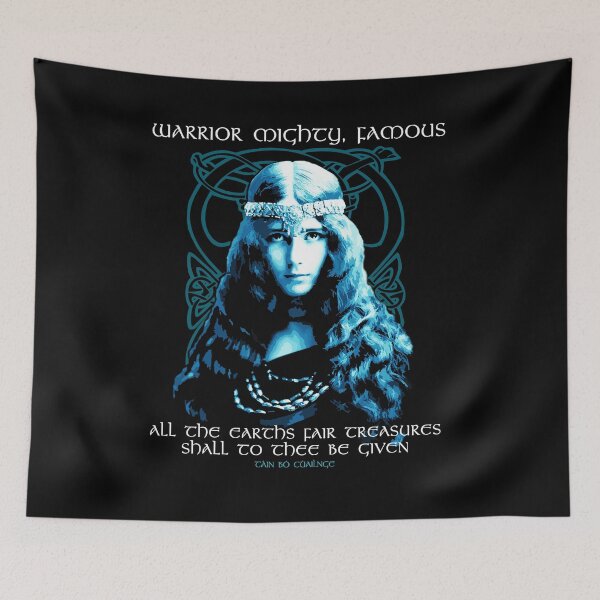 Item preview, Warrior Mighty Famous, Táin Bó Cúailnge, Irish Epic Quote, Celtic Literature, Gaelic, Celtic Gift designed and sold by Proverbial Wisdom Design.