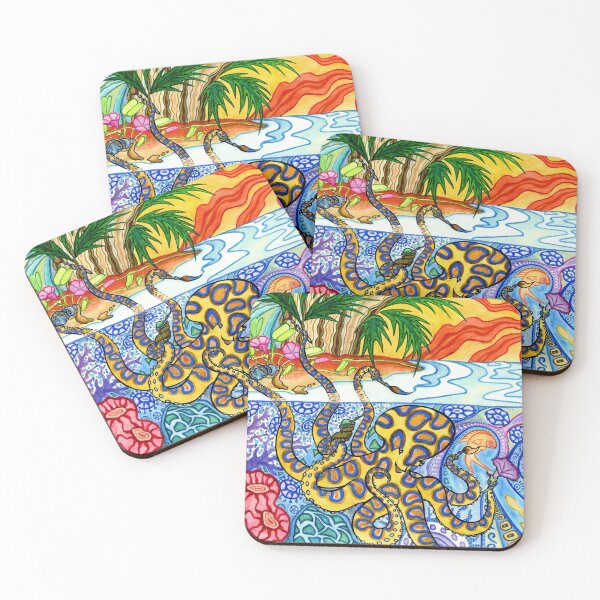 Item preview, Octopia - tropical octopus painting its colorful home designed and sold by Octopiadesign.