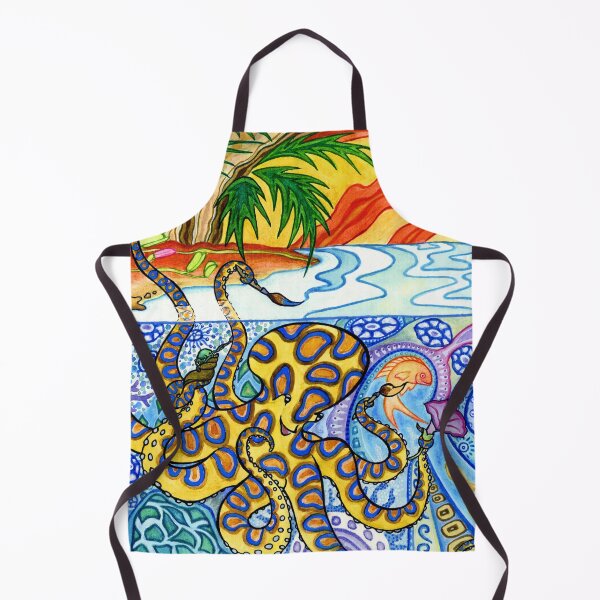 Item preview, Octopia - tropical octopus painting its colorful home designed and sold by Octopiadesign.