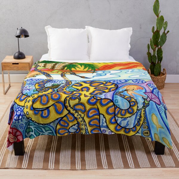 Item preview, Octopia - tropical octopus painting its colorful home designed and sold by Octopiadesign.