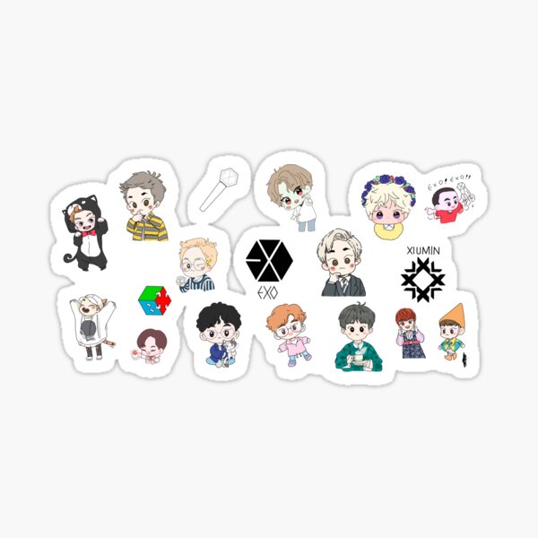 xiumin chibi sticker by anandaalb redbubble