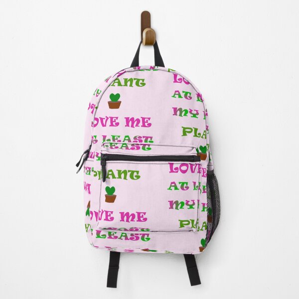Item preview, At least my hoya plant love me text on the light pink background designed and sold by IraNiva.