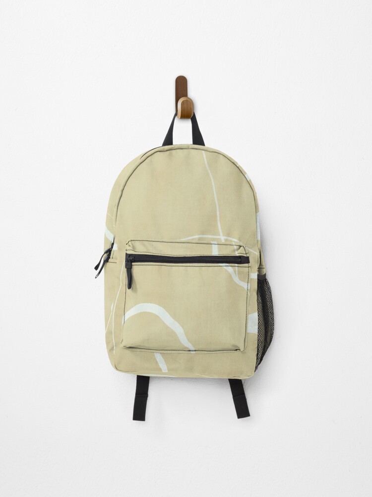 Thumbnail 1 of 3, Backpack, Abstract Line Drawing Boho Style designed and sold by 4811Studios.