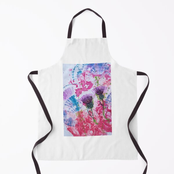 Item preview, Thistle, wild flowers, violet red blue, rainbow designed and sold by NessArtByEwa.