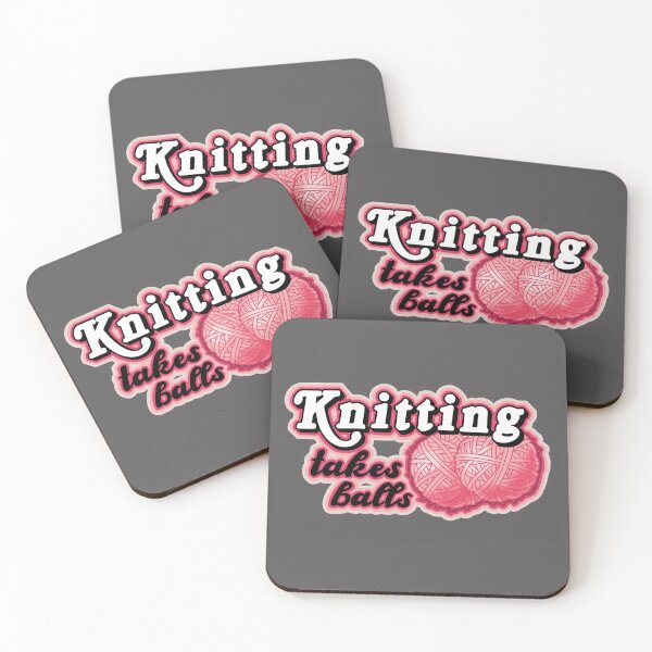 Item preview, knitting takes balls, crafting makes everything better designed and sold by weilertsen.