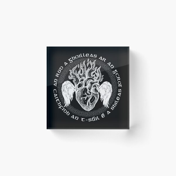 Item preview, What Pains the Heart Must be Washed Away With Tears, Gaelic, Celtic Proverb, Celtic Gift designed and sold by Proverbial Wisdom Design.