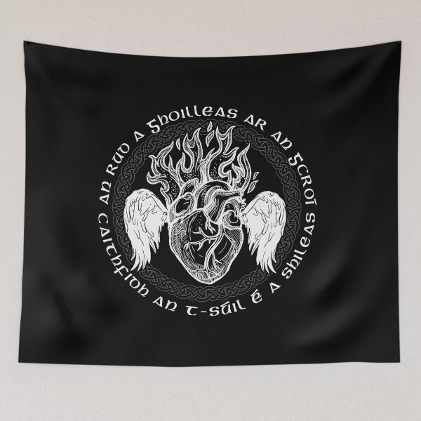 Item preview, What Pains the Heart Must be Washed Away With Tears, Gaelic, Celtic Proverb, Celtic Gift designed and sold by Proverbial Wisdom Design.