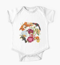 Floral and birds toucans One Piece - Short Sleeve