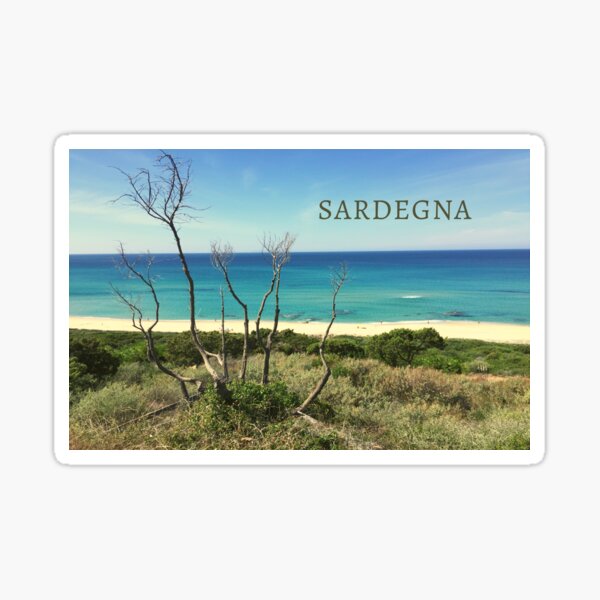 Li Feruli Beach, Sardinia, Italy Sticker