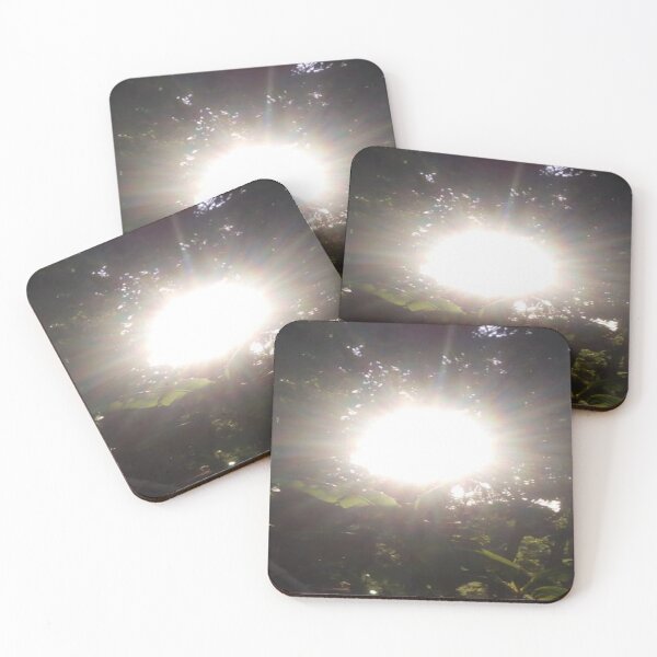 Item preview, Sweet Jamaica Golden Sunrise Colorful Luminous Rays Through Backyard Garden Trees designed and sold by NadeenInspires.