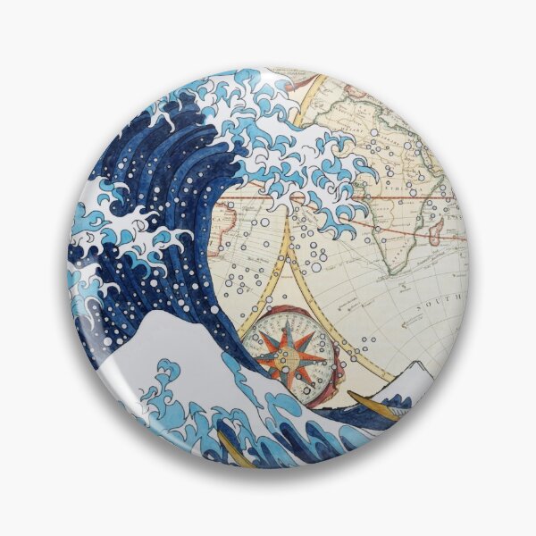 Item preview, The Great World Map Wave designed and sold by Forever-Design.