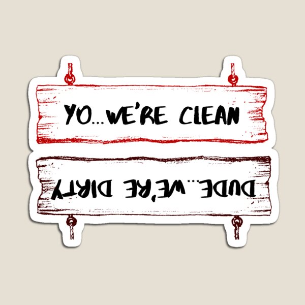 Dishwasher Magnet Clean Dirty Sign Funny