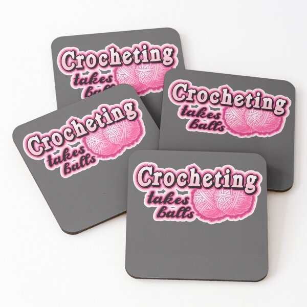 Item preview, crocheting takes balls, crafting makes everything better designed and sold by weilertsen.