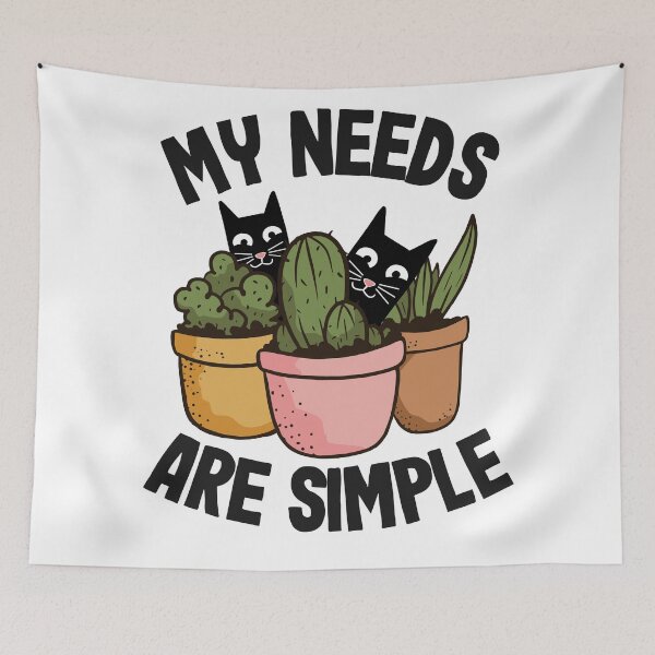 Item preview, My Needs Are Simple Plants & Cats Gift Gardening Cat Lover designed and sold by Stronzi.