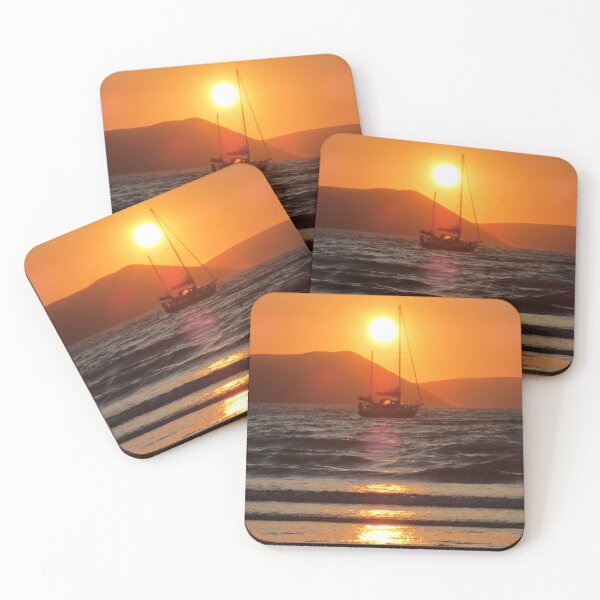 Item preview, Beautiful warm sunrise at Freshwater East in Pembrokeshire, Wales. designed and sold by Image-in-that.