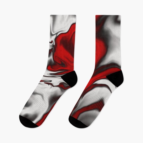 Item preview, Abstract fluid marble black red white pattern design designed and sold by Yaqeen S.