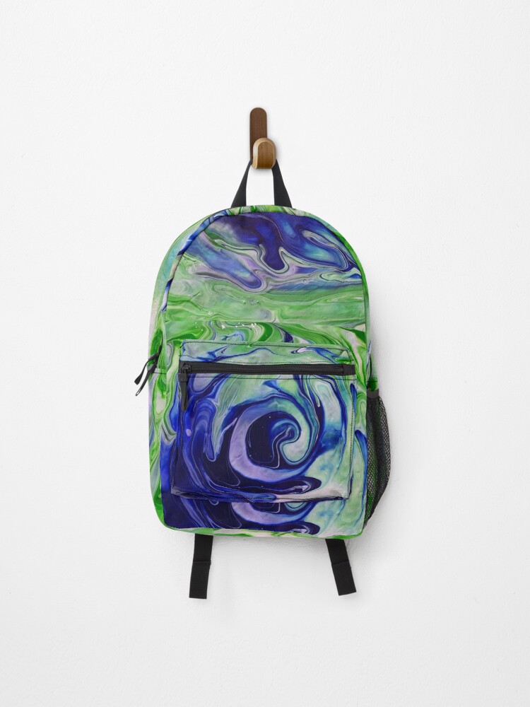 Thumbnail 1 of 3, Backpack, Fingerprint Ripple designed and sold by WildBlueNZ.
