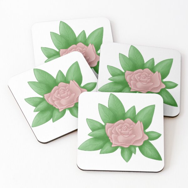 Item preview, soft pink rose with leaves designed and sold by Marinas-arts.