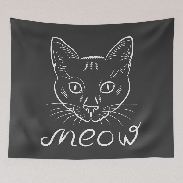 Item preview, Cat Face Meow Line Style designed and sold by tuzlay.